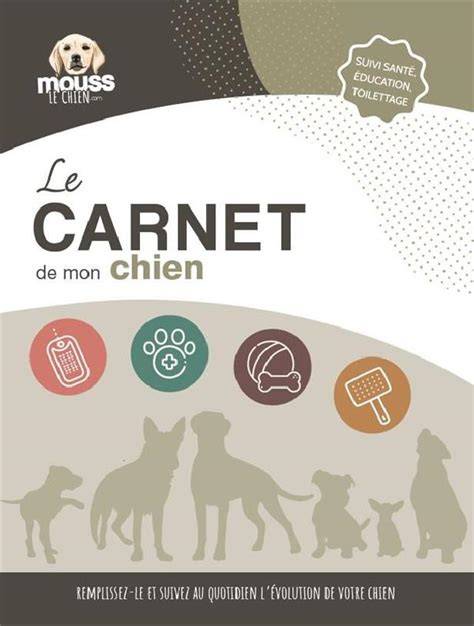 carnet de mon chien carnet empreintes chien cahie