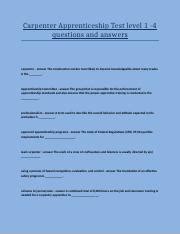 Full Download Carpenter Apprentice Test Study Guide 