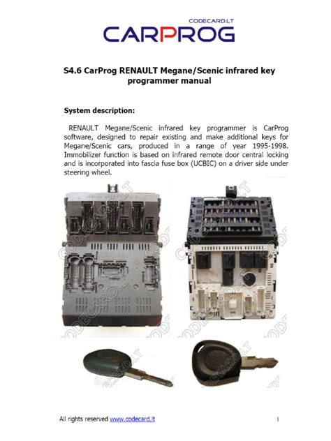 Carprog Renault Key Programmer Manual