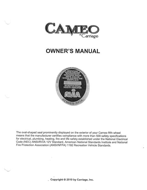 Read Carriage Cameo Owners Manual 