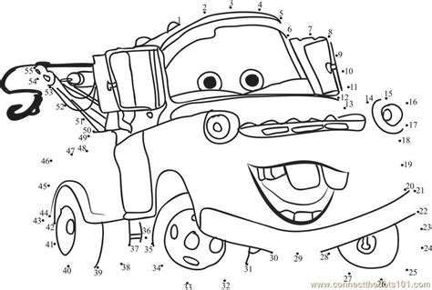 Cars Disney Connect The Dots Worksheets Printable For Car Dot To Dots - Car Dot To Dots