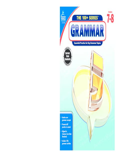 Carson Dellosa The 100 Series Grammar Workbook Grades 7th Grade Grammar Workbook - 7th Grade Grammar Workbook