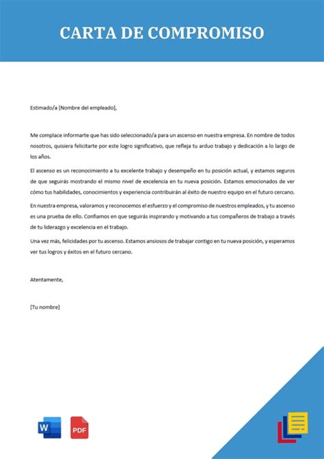 Carta Compromiso Ejemplo