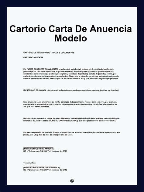 Carta De Anuencia