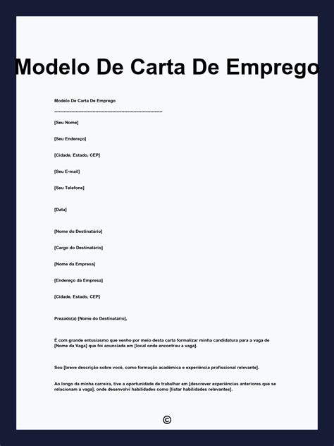Carta De Emprego