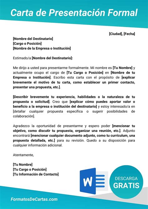 Carta De Presentació