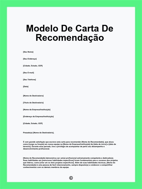 Carta De Recomendacao