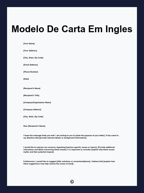 Carta Em Ingles