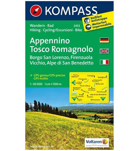 carta escursionistica n 2453 appennino tosco roma