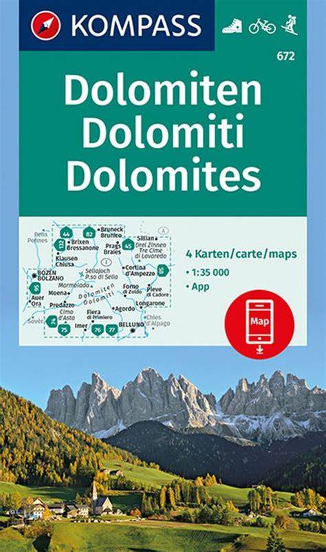 carta escursionistica n 672 dolomiti dolomiten 1