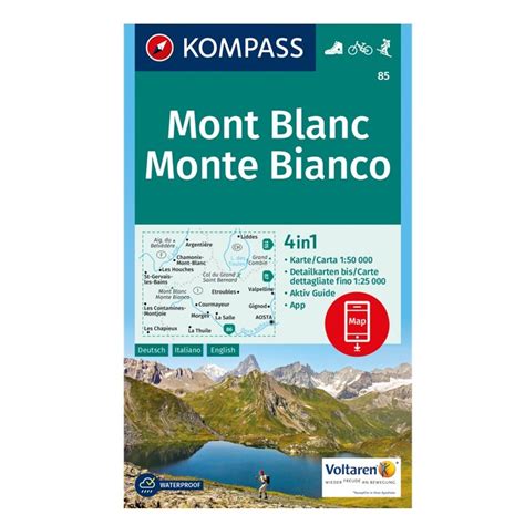 carta escursionistica n 85 monte bianco mont blan