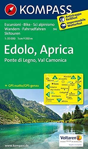 Carta Escursionistica N 94 Edolo Aprica 1 35 000