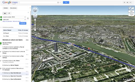 Carte 3d Paris   Google Maps Va Proposer Une Carte 3d Ultra - Carte 3d Paris