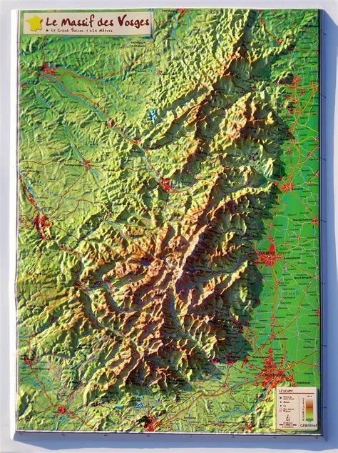 Carte 3d Vosges   Vosges Lorraine France 3d Maps Maphill - Carte 3d Vosges