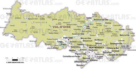 carte oise paris val doise michelin