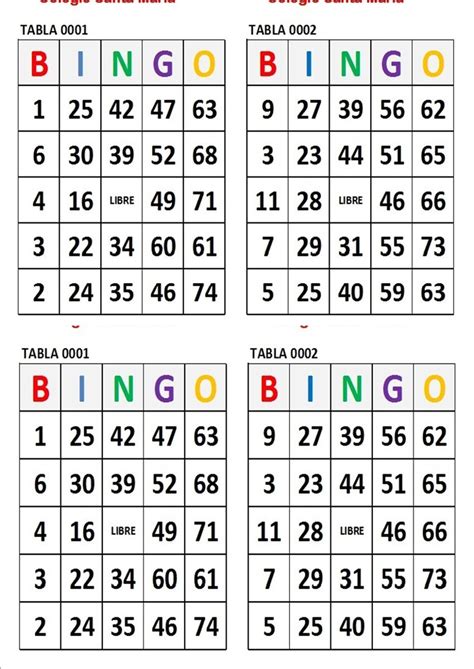 Cartones de bingo para imprimir: ¡diversión asegurada en casa!