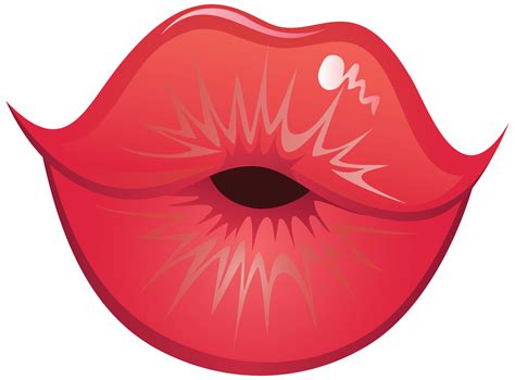 cartoon lips kissing