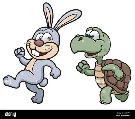 cartoon turtle and rabbit