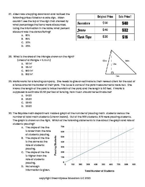 Casas Math Practice Test