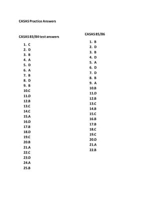 casas practice test advanced level
