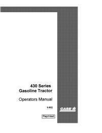 Case 430 Operators Manual