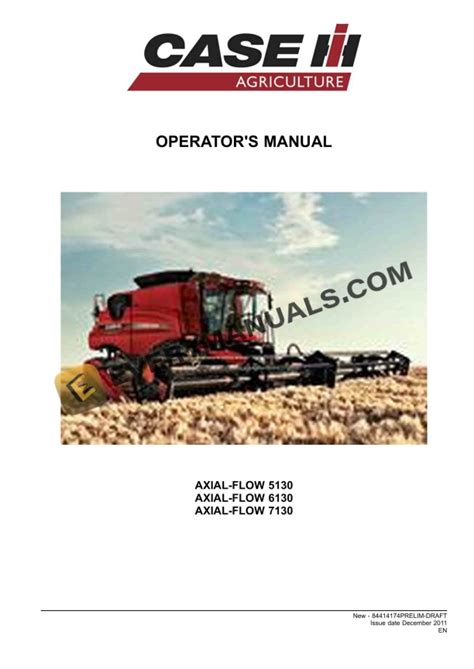 Case 7130 Combine Operator Manual