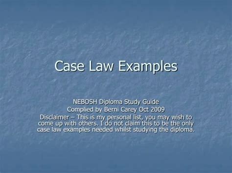 case law explanation