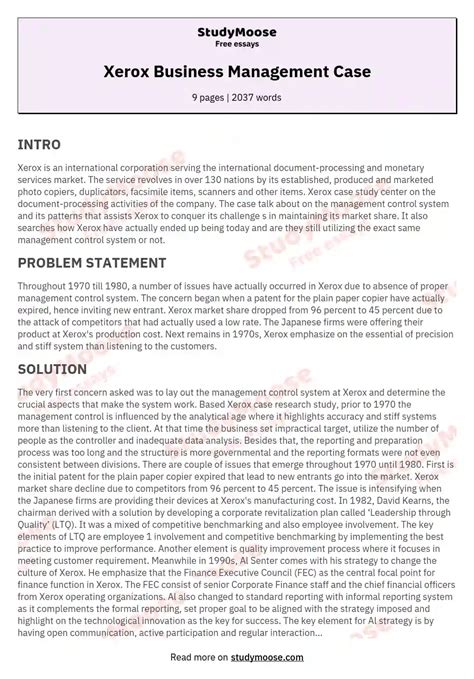 Case Management Xerox
