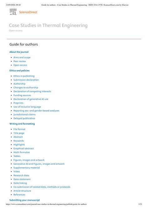 Case Studies In Thermal Engineering