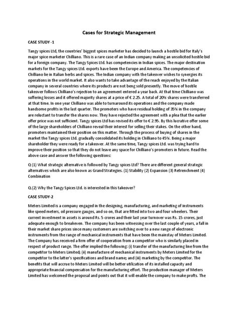 case studies on strategic human resource management