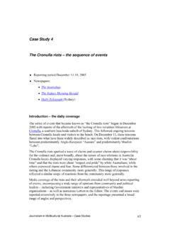 Case Study 4 The Cronulla Riots Reporting Diversity