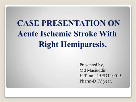 Case Study 6 Stroke Ipart