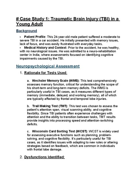 Case Study Brain Attack Answers