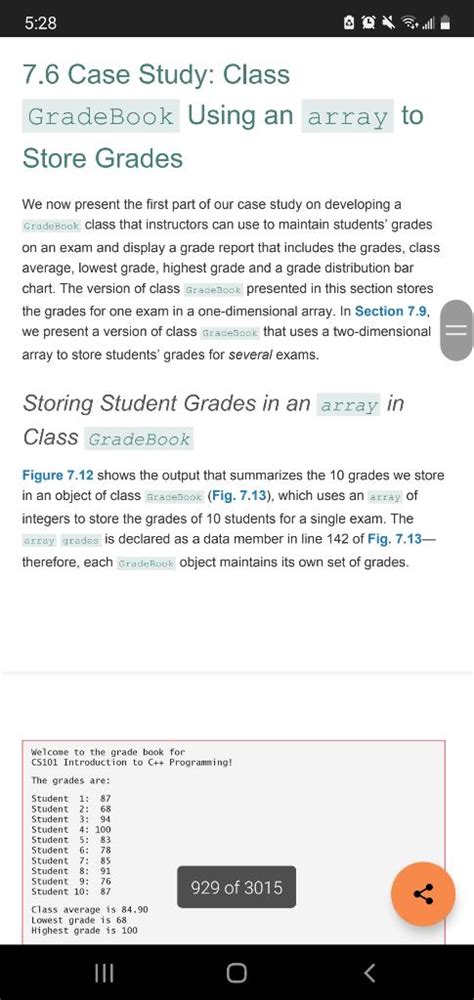 Case Study Class Gradebook Using A Two Dimensional Arrays Grade 2 - Arrays Grade 2