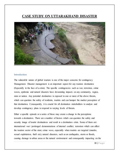 Case Study On Disaster Management