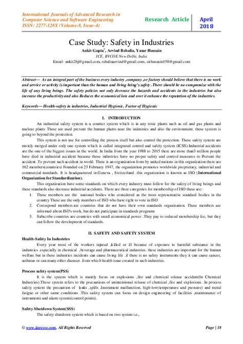 Case Study Safety
