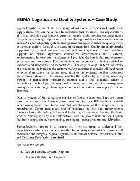 Case Study Sigma Systems