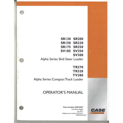 Case Sv250 Operator Manual