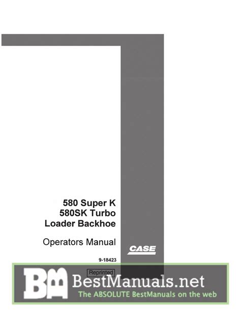 Download Case 580 Super K Operators Manual 