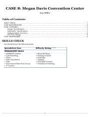 Read Case 8 Megan Davis Convention Center Solution 