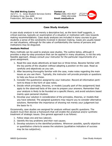 Read Case Analysis Paper Example 
