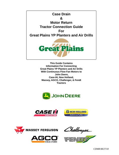 Full Download Case Drain Motor Return Tractor Connection Guide For Great 