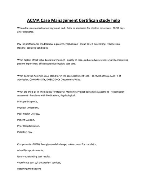 Read Online Case Management Certification Study Guide 