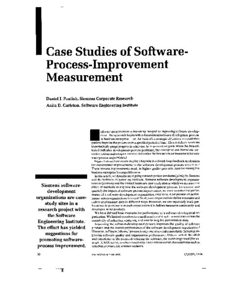 Download Case Studies Of Software Process Improvement Methods 