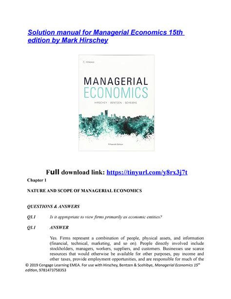 Read Case Study On Managerial Economics With Solution Filetype Doc 