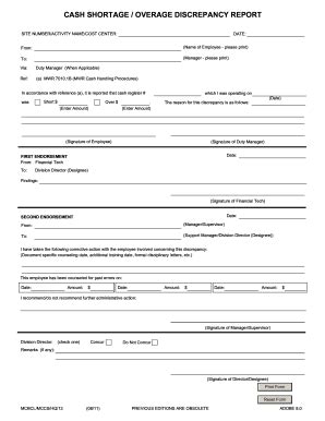 cash discrepancy report Fill out & sign online DocHub