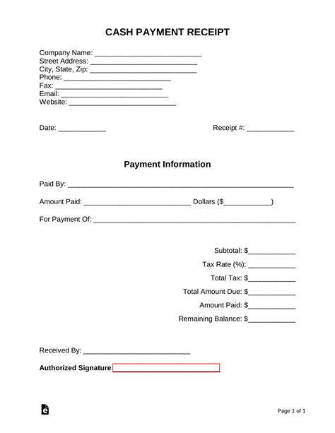 Cash Receipt Pdf