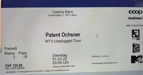 casino bern patent ochsner ticket