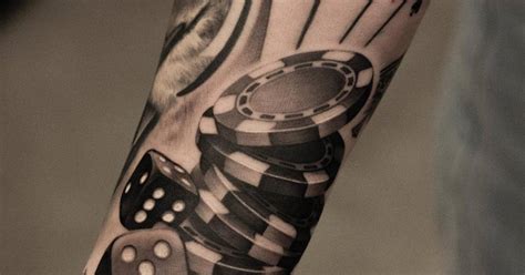 casino chips tattoo