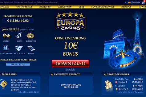 casino euro 10 euro gratis azsh france